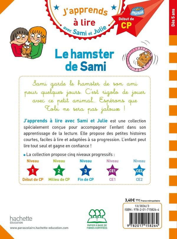 Quatrième de couverture de « Le hamster de Sami »