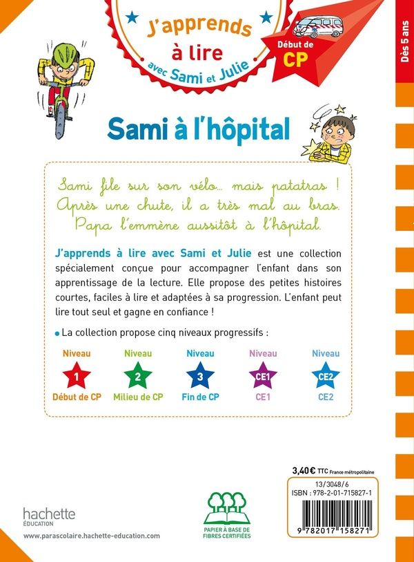 Quatrième de couverture de « Sami à l'hôpital »