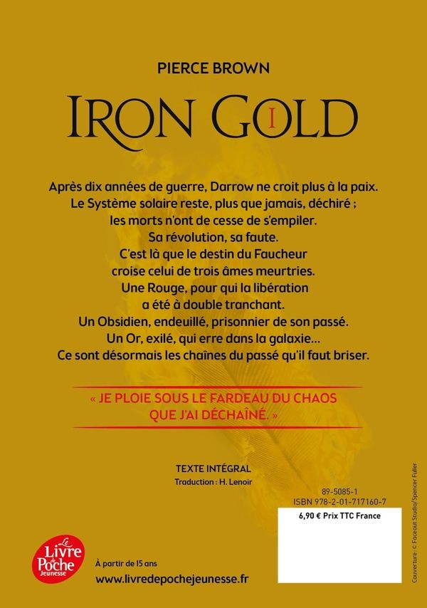 Quatrième de couverture de « Iron gold »