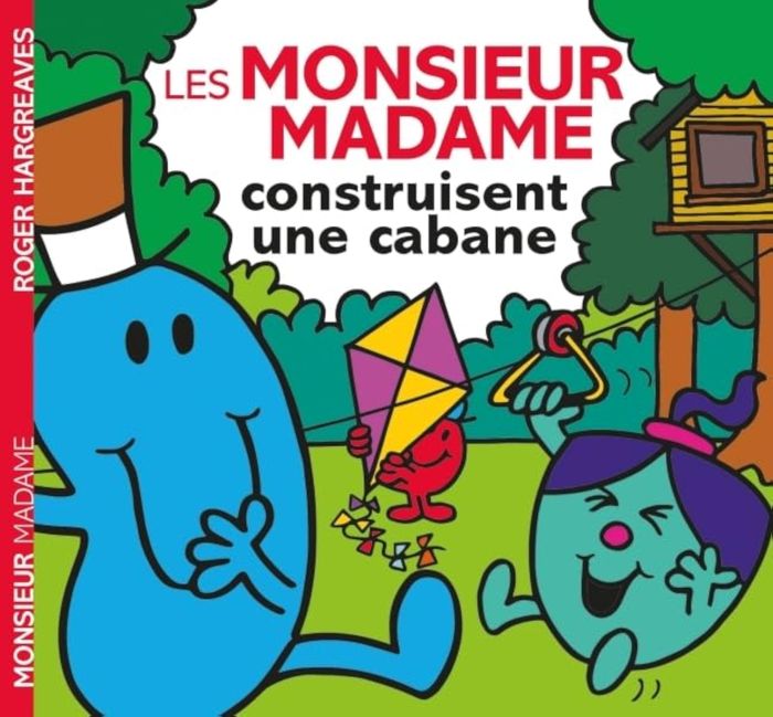 Couverture du livre « Les monsieur madame construisent une cabane » de Adam Hargreaves, librairie Les Contes Infusés à Corte