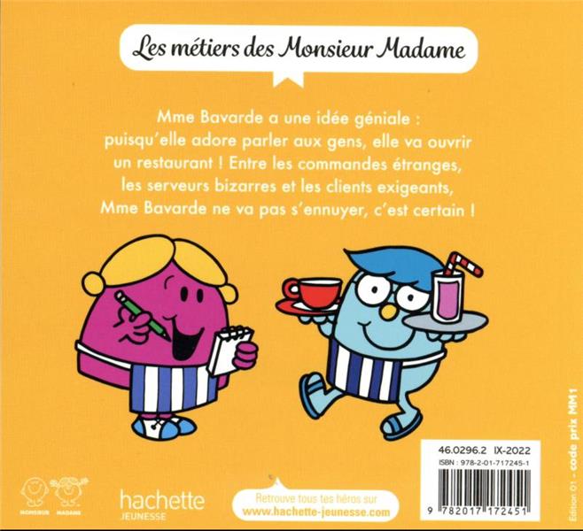 Quatrième de couverture de « Le restaurant des monsieur madame »