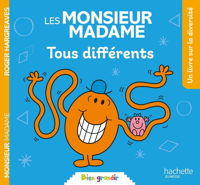 Couverture du livre « Tous différents » de [d'après un] concept original de Roger Hargreaves, librairie Les Contes Infusés à Corte