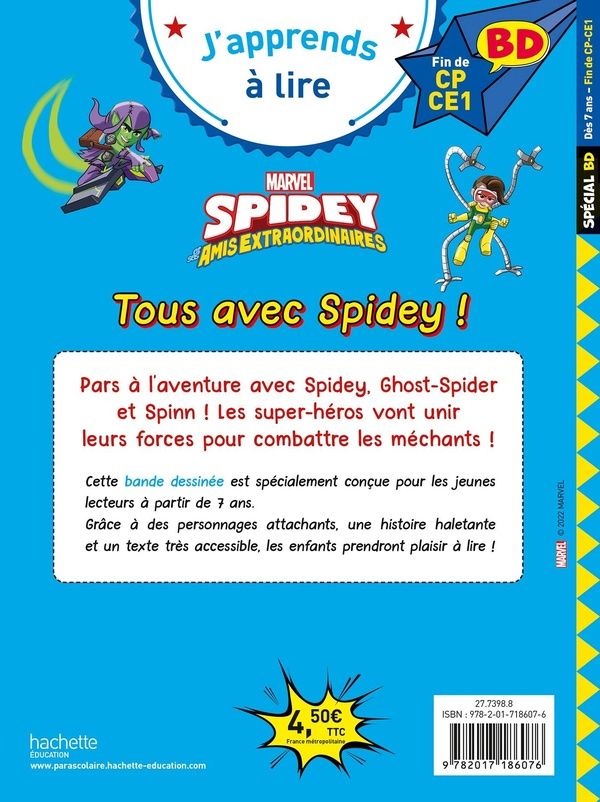 Quatrième de couverture de « Tous avec Spidey ! »