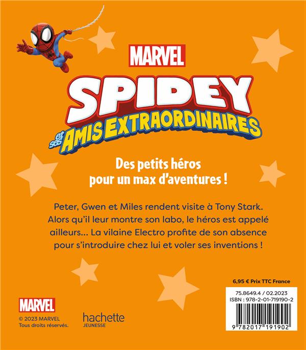 Quatrième de couverture de « SPIDEY ET SES AMIS EXTRAORDINAIRES - MISSION CHEZ IRON MAN - MARVEL »
