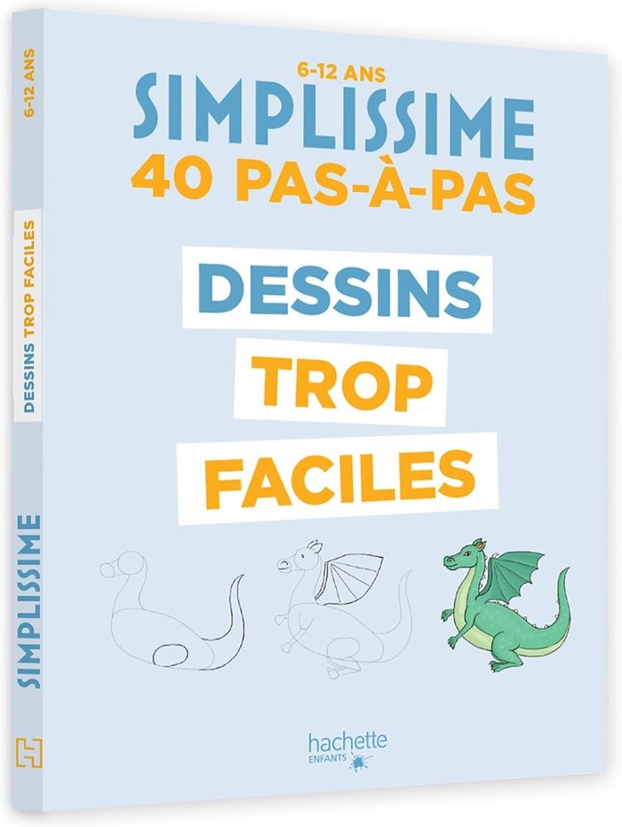 Couverture du livre « Dessins trop faciles : 40 pas-à-pas » de Lise Herzog, librairie Les Contes Infusés à Corte