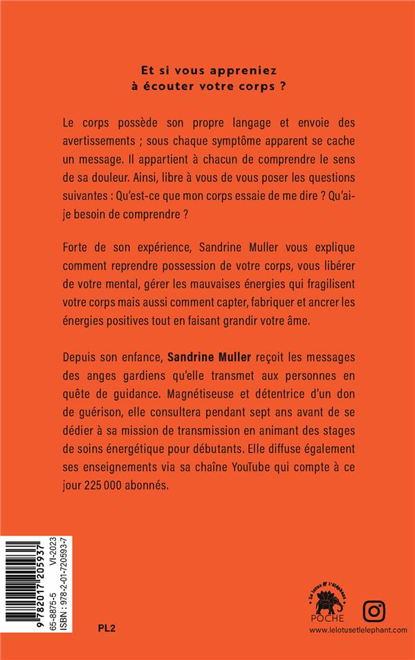 Quatrième de couverture de « L'énergie pour guérir : se reconnecter à son corps et faire grandir son âme »