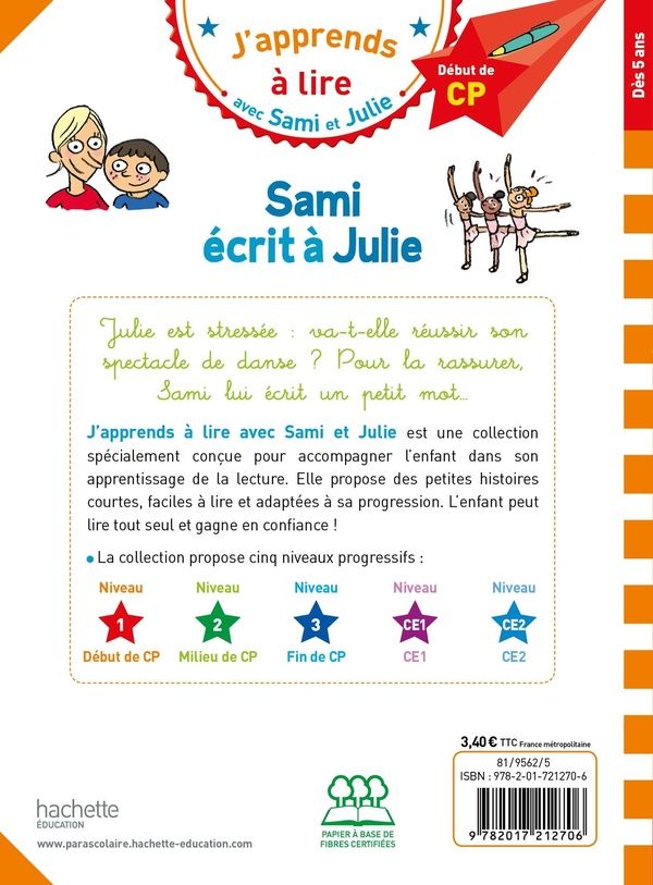 Quatrième de couverture de « Sami écrit à Julie »