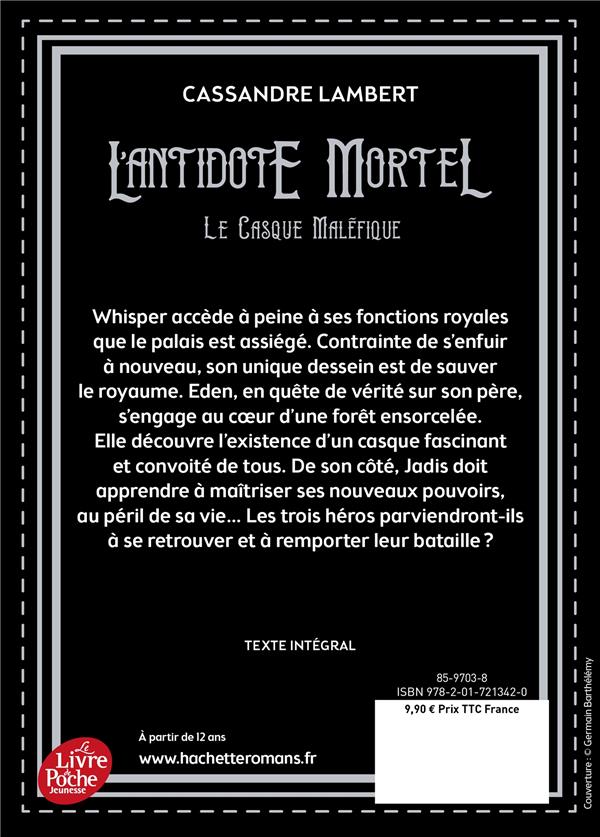Quatrième de couverture de « Le casque maléfique »