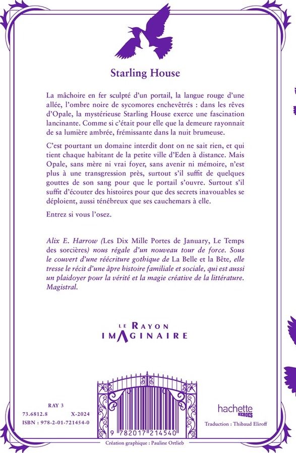 Quatrième de couverture de « Starling House »