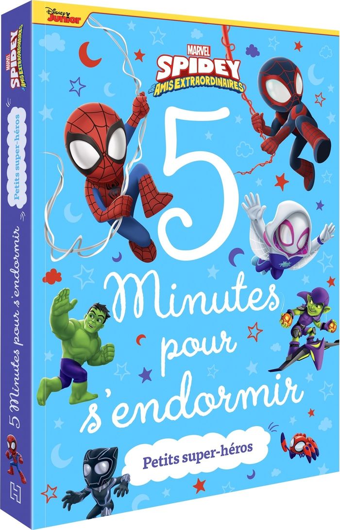 Couverture du livre « SPIDEY ET SES AMIS EXTRAORDINAIRES - 5 MINUTES POUR S'ENDORMIR - PETITS SUPER-HEROS - MARVEL » de Xxx, librairie Les Contes Infusés à Corte