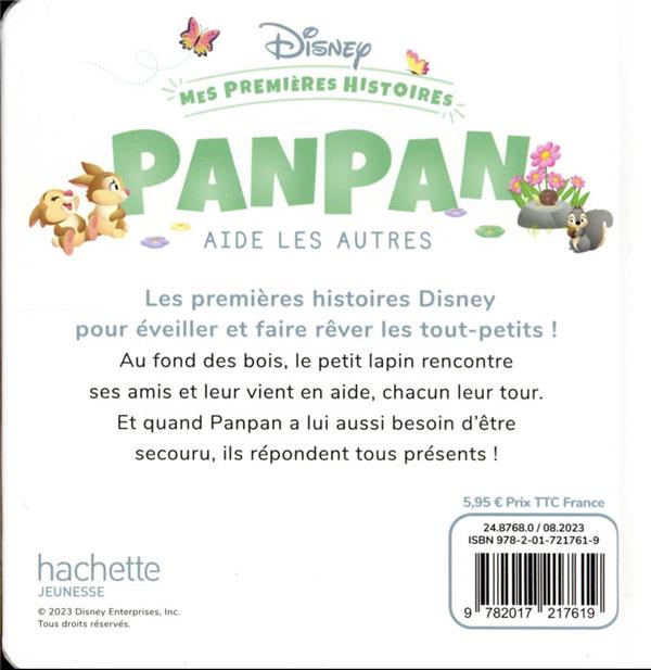 Quatrième de couverture de « DISNEY - MES PREMIERES HISTOIRES - PANPAN AIDE LES AUTRES »