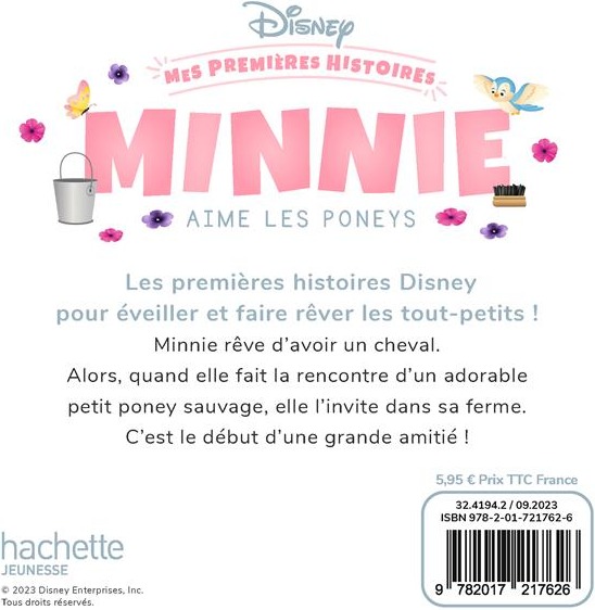 Quatrième de couverture de « DISNEY - MES PREMIERES HISTOIRES - MINNIE AIME LES PONEYS »