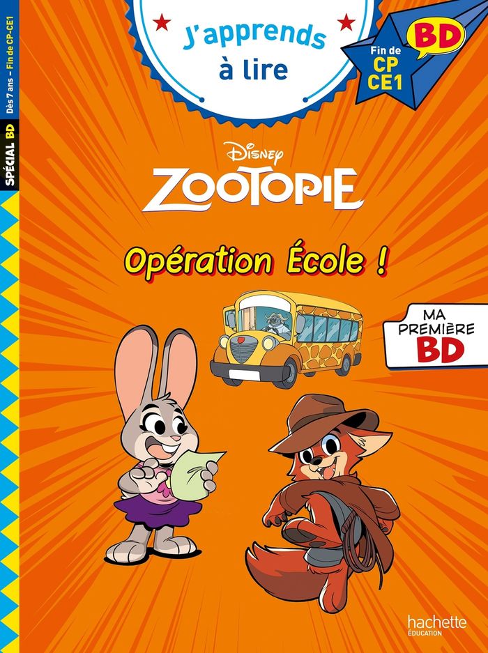 Couverture du livre « Zootopie : opération école ! : fin de CP, CE1 » de Isabelle Albertin, librairie Les Contes Infusés à Corte