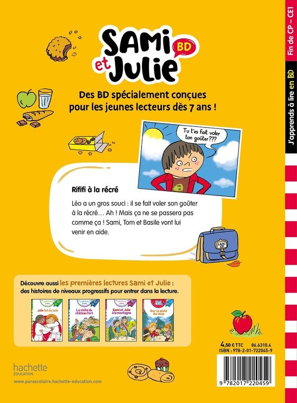 Quatrième de couverture de « Sami et Julie BD : rififi à la récré »