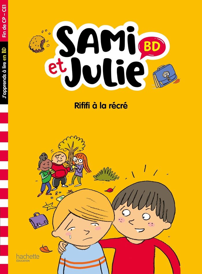 Couverture du livre « Sami et Julie BD : rififi à la récré » de Sandra Lebrun, librairie Les Contes Infusés à Corte