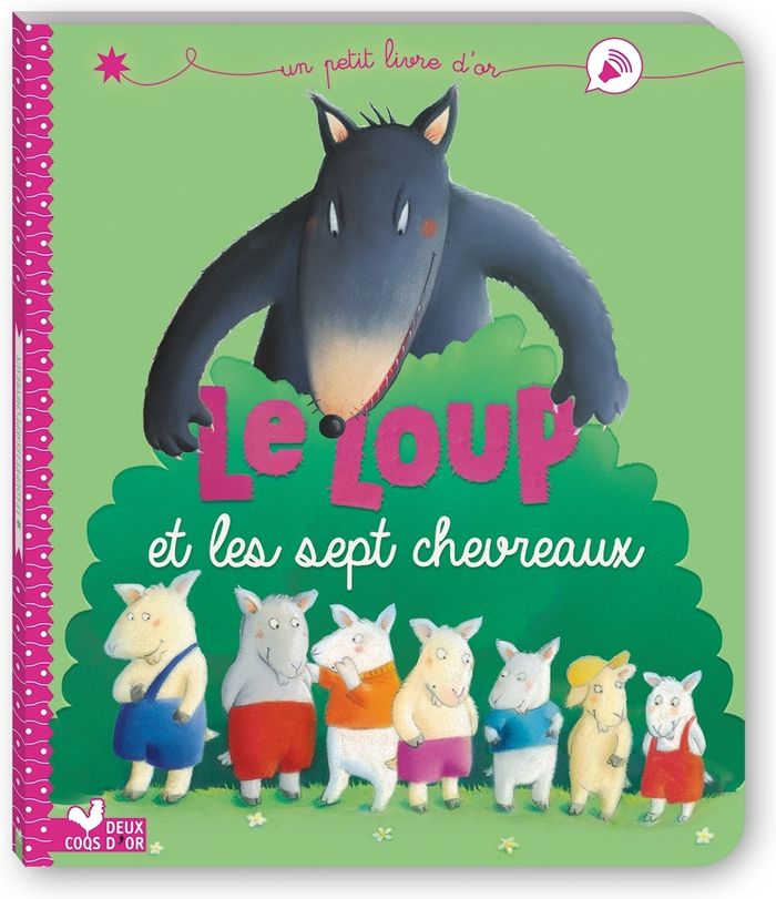 Couverture du livre « Le loup et les sept chevreaux » de d'après Grimm, librairie Les Contes Infusés à Corte