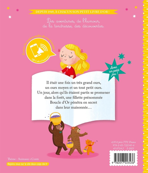 Quatrième de couverture de « Boucle d'Or et les trois ours »