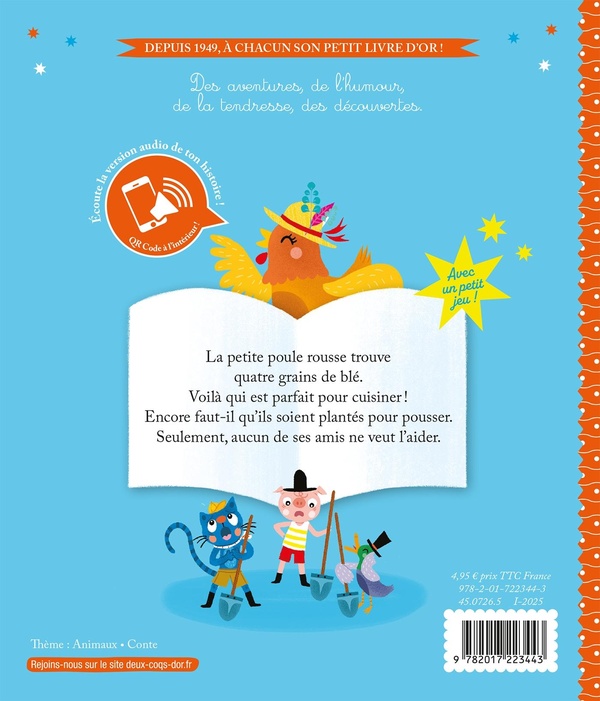 Quatrième de couverture de « La petite poule rousse »