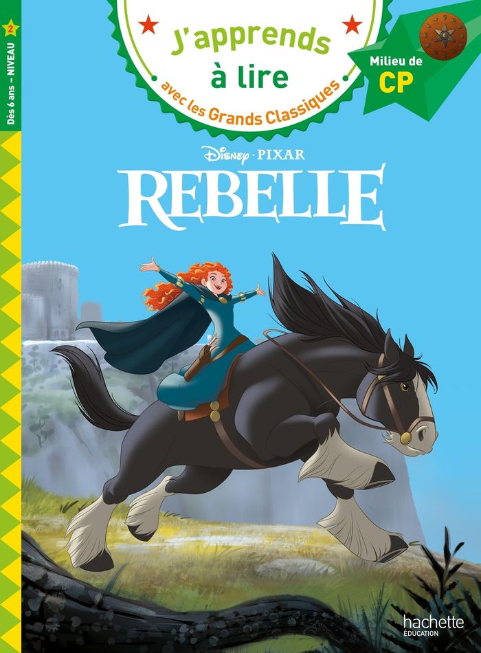 Couverture du livre « DISNEY - REBELLE, CP NIVEAU 2 », librairie Les Contes Infusés à Corte