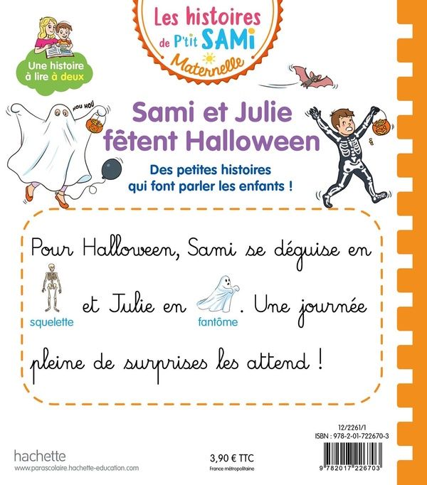 Quatrième de couverture de « Sami et Julie fêtent Halloween »