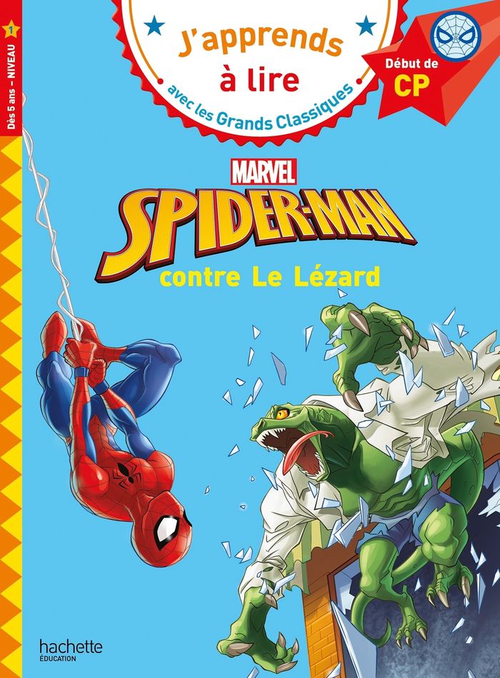 Couverture du livre « DISNEY - MARVEL - SPIDER-MAN CONTRE LE LEZARD, CP NIVEAU 1 » de Isabelle Albertin, librairie Les Contes Infusés à Corte
