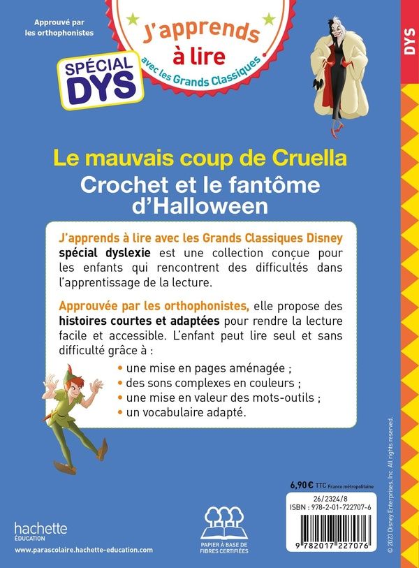 Quatrième de couverture de « Le mauvais coup de Cruella : suivi de "Crochet et le fantôme d'Halloween" »