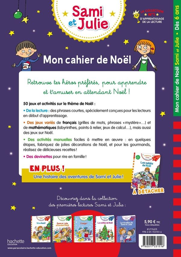 Quatrième de couverture de « Mon cahier de Noël : 50 jeux et activités »