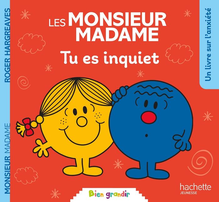 Couverture du livre « Tu es inquiet » de [d'après un] concept original de Roger Hargreaves, librairie Les Contes Infusés à Corte