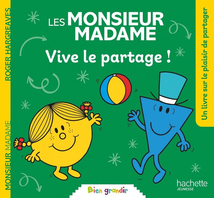 Couverture du livre « Vive le partage ! » de concept original de Roger Hargreaves, librairie Les Contes Infusés à Corte