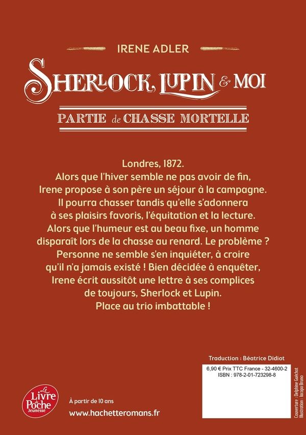 Quatrième de couverture de « SHERLOCK, LUPIN ET MOI - TOME 9 - PARTIE DE CHASSE MORTELLE »