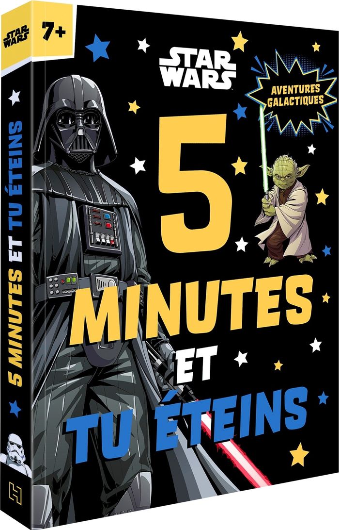 Couverture du livre « 5 minutes et tu éteins : Star wars, aventures galactiques » de Walt Disney company, librairie Les Contes Infusés à Corte