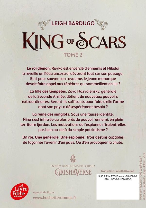 Quatrième de couverture de « KING OF SCARS - TOME 2 - LE REGNE DES LOUPS »