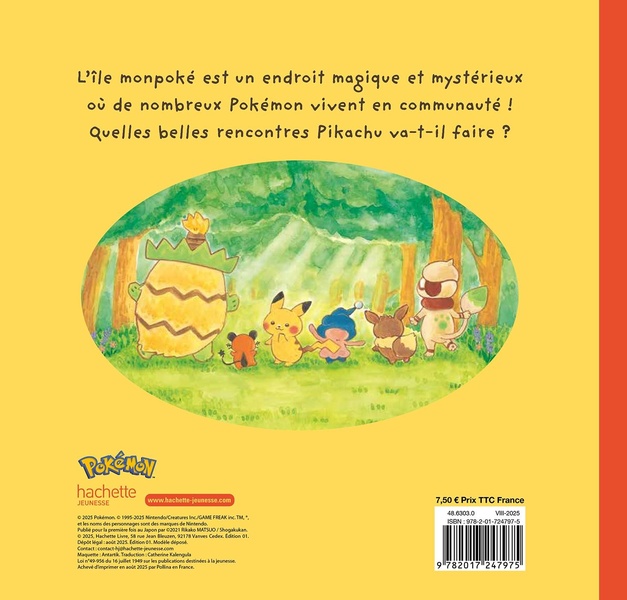 Quatrième de couverture de « Pikachu et ses amis »