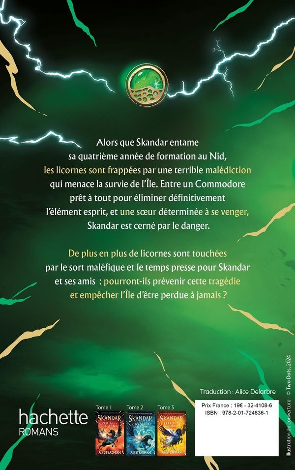 Quatrième de couverture de « Skandar et la malédiction du squelette »