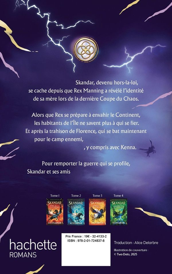 Quatrième de couverture de « Skandar - tome 5 - et la guerre de l'esprit »