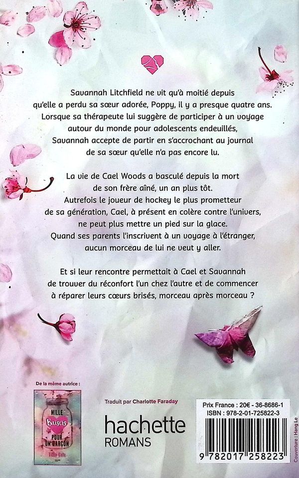 Quatrième de couverture de « MILLE BAISERS POUR UN GARCON - T02 - MILLE MORCEAUX DE COEUR BRISE »