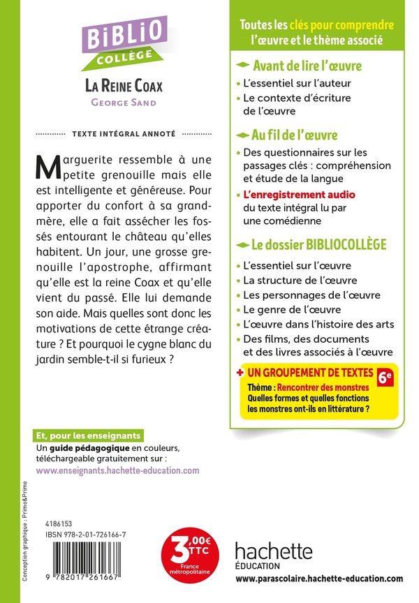Quatrième de couverture de « La reine Coax »