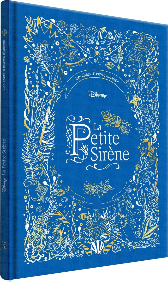 Couverture du livre « LA PETITE SIRENE - LES CHEFS-D'OEUVRE ILLUSTRES DISNEY - DISNEY PRINCESSES » de Xxx, librairie Les Contes Infusés à Corte