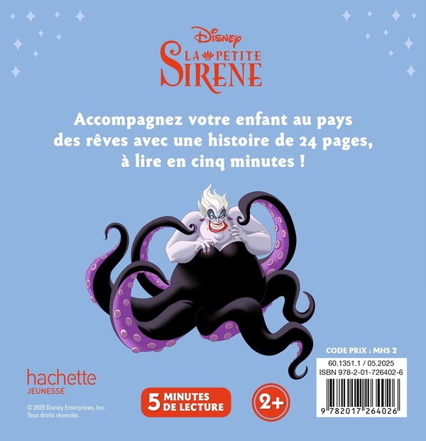 Quatrième de couverture de « La petite sirène : l'histoire du film »