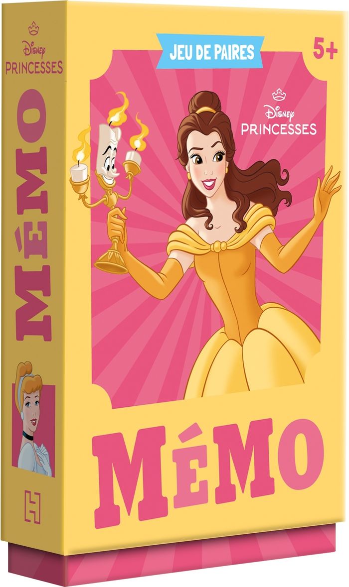 Couverture du livre « DISNEY PRINCESSES - MEMO - JEU DE CARTES (JEU DE PAIRES) », librairie Les Contes Infusés à Corte