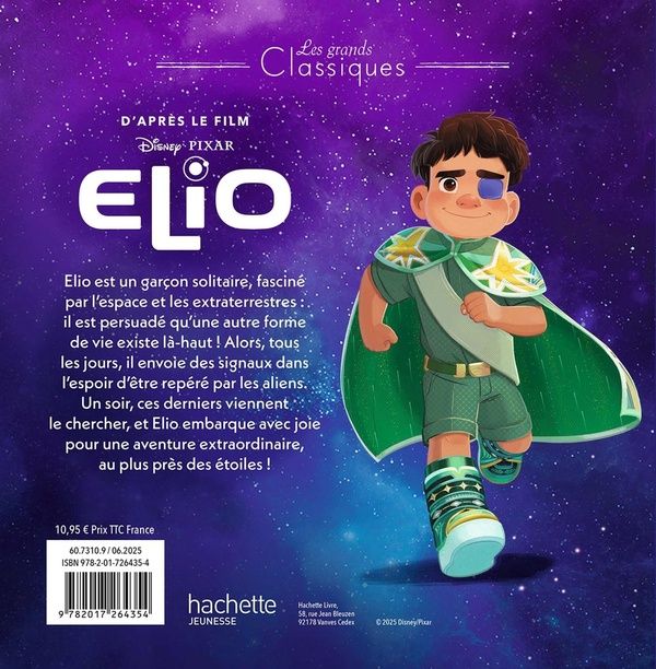 Quatrième de couverture de « Elio : d'après le film »