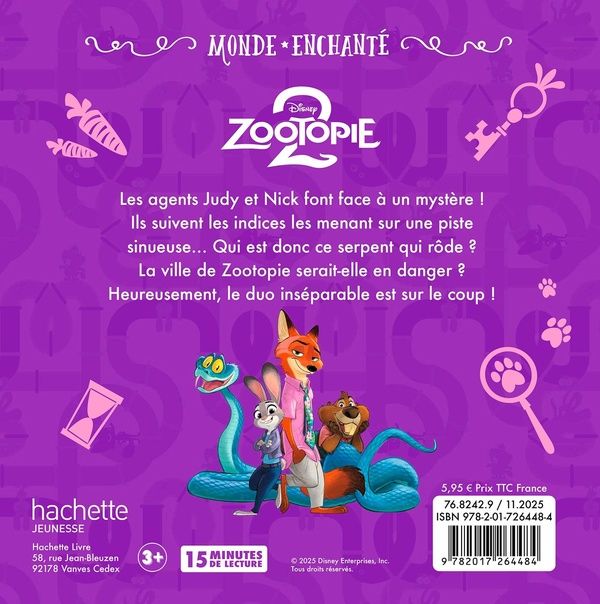 Quatrième de couverture de « Zootopie 2 »