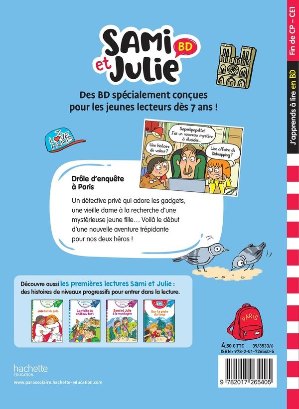 Quatrième de couverture de « Drôle d'enquête à Paris »