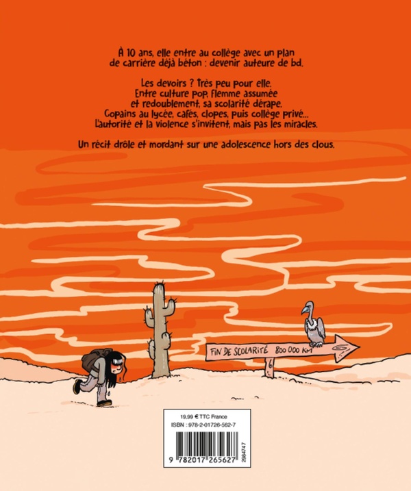 Quatrième de couverture de « L'école est finie ! »