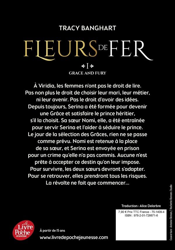 Quatrième de couverture de « GRACE AND FURY - TOME 1 - FLEURS DE FER »
