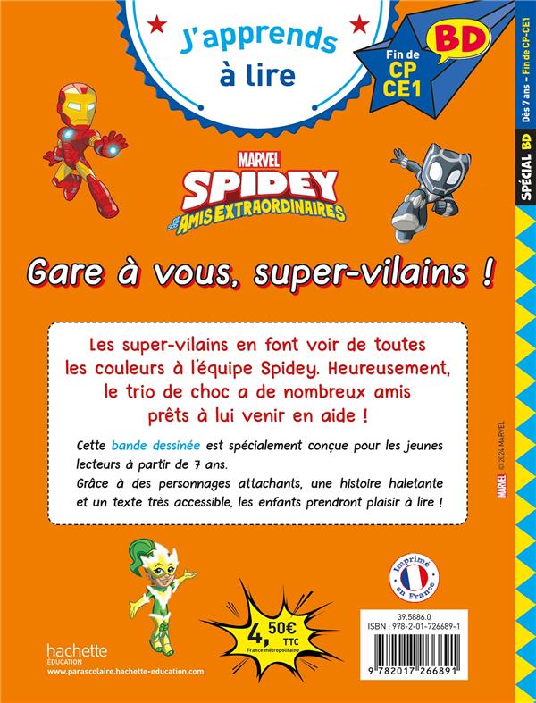 Quatrième de couverture de « Gare à vous, super-vilains ! »
