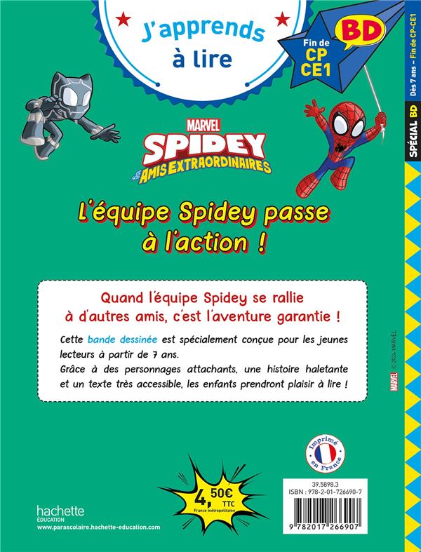 Quatrième de couverture de « L'équipe Spidey passe à l'action ! »