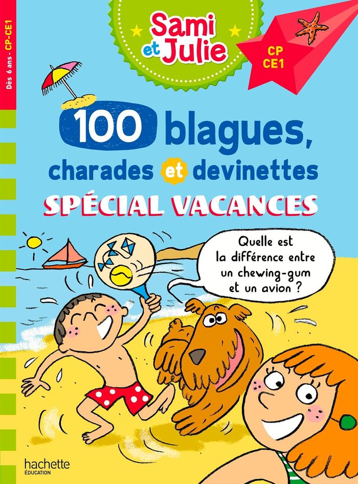 Couverture du livre « 100 blagues, charades et devinettes : spécial vacances » de Aurore Meyer, librairie Les Contes Infusés à Corte