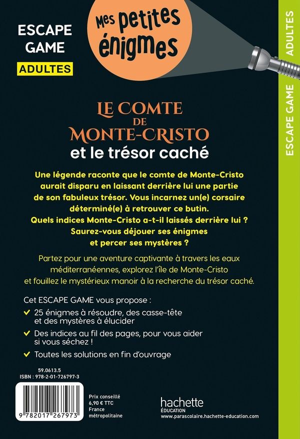 Quatrième de couverture de « Le comte de Monte-Cristo et le trésor caché : escape game »