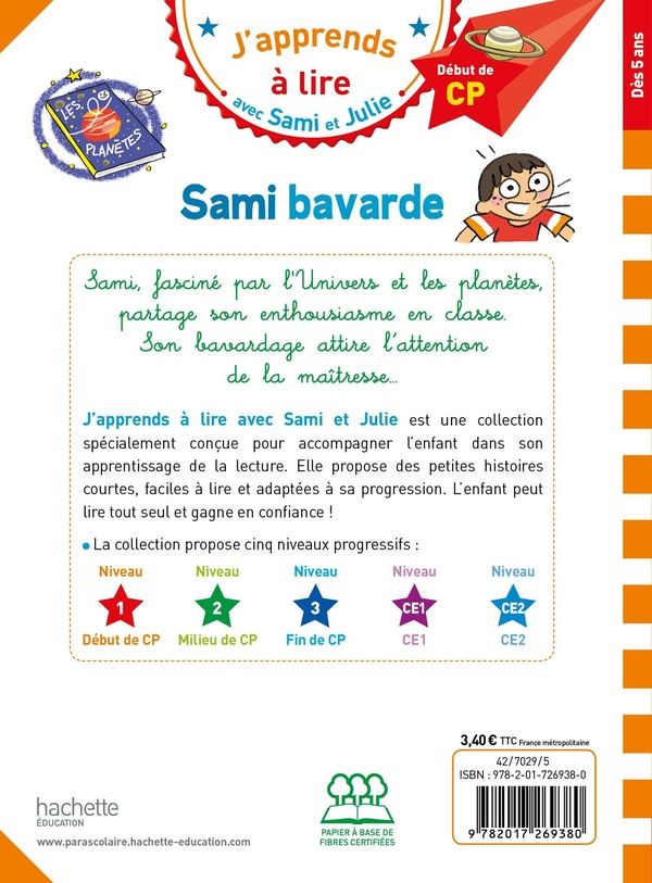 Quatrième de couverture de « Sami bavarde »